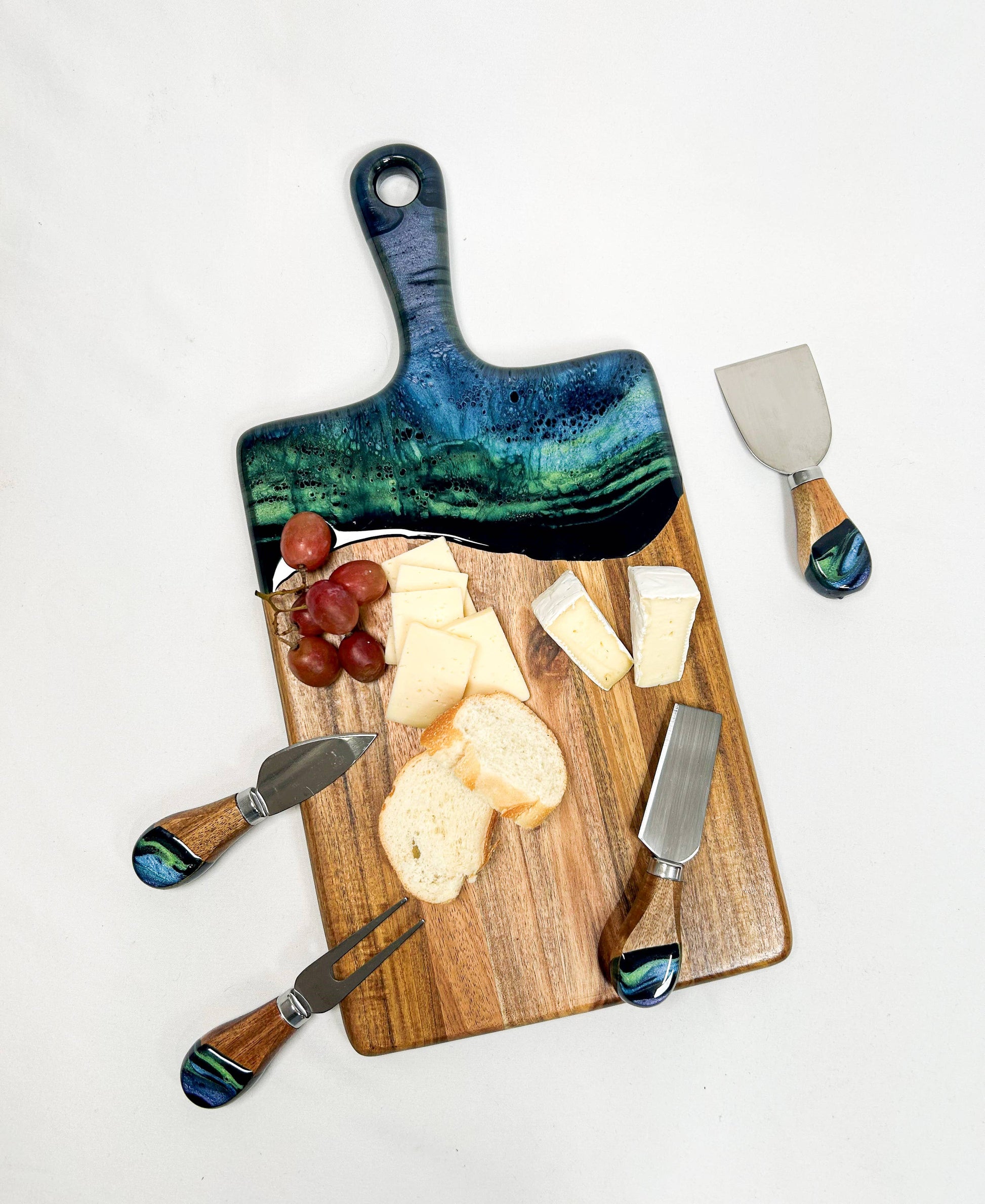 Resin Coated Cheese Knife Set - Set of 4