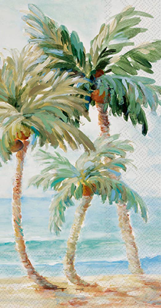 Paper Guest Towels 16 ct Palms In Paradise - Coastal