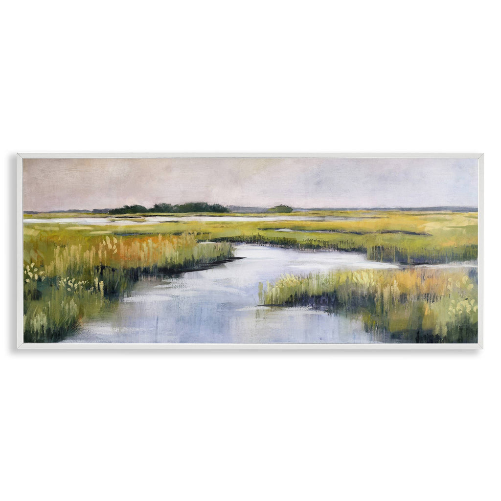 Grassy Rural Marshlands - Framed Wall Art