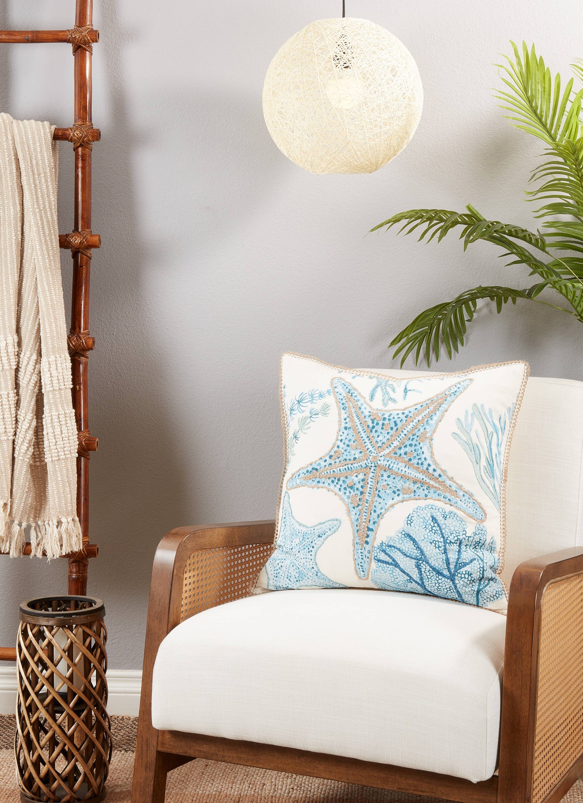 Starfish Design Throw Pillow