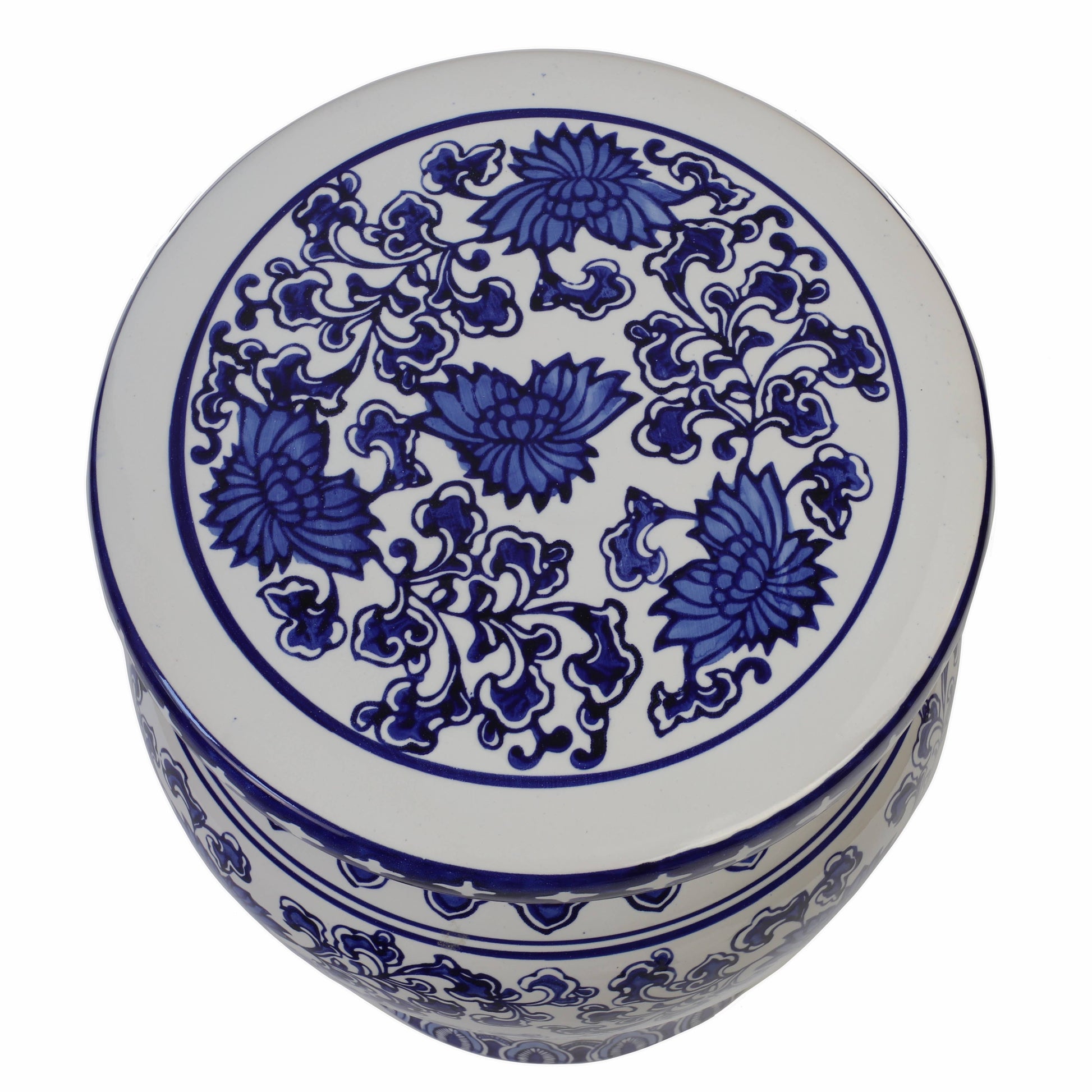 Blue Garden Lotus Podium Stools