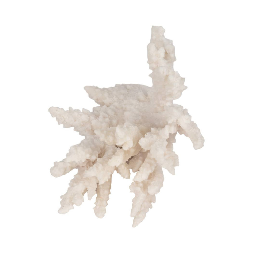 White 10 in. Resin Novelty Coastal Coral Reef Figurine
