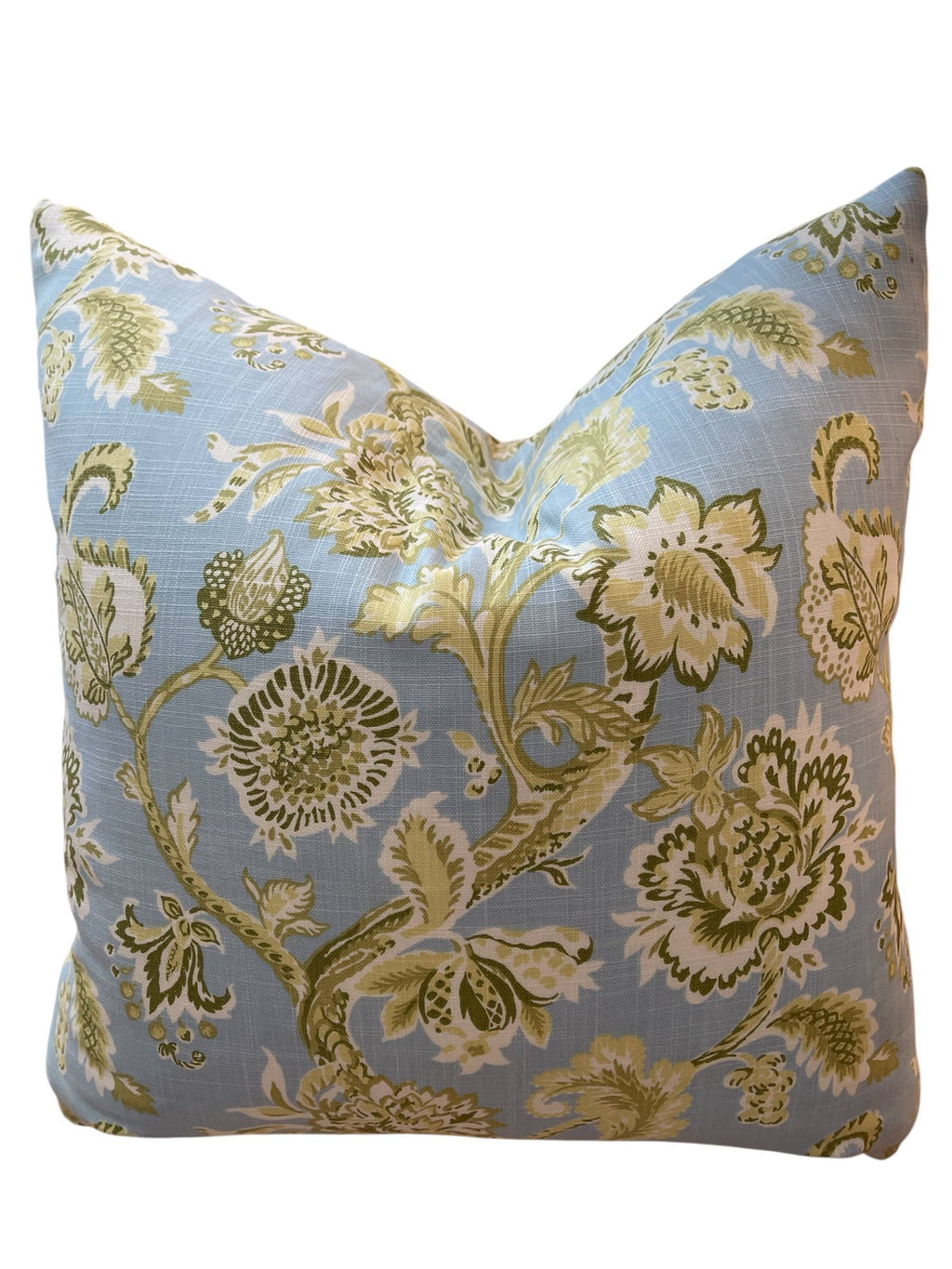 Isabella Floral Throw Pillow with Feather Insert     
