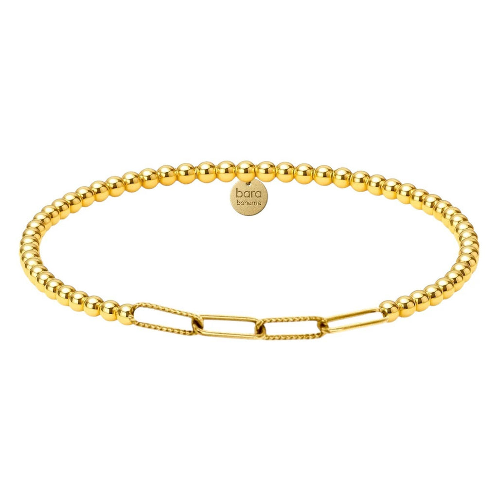 Sophie Paperclip | Gold Filled Beaded Bracelet