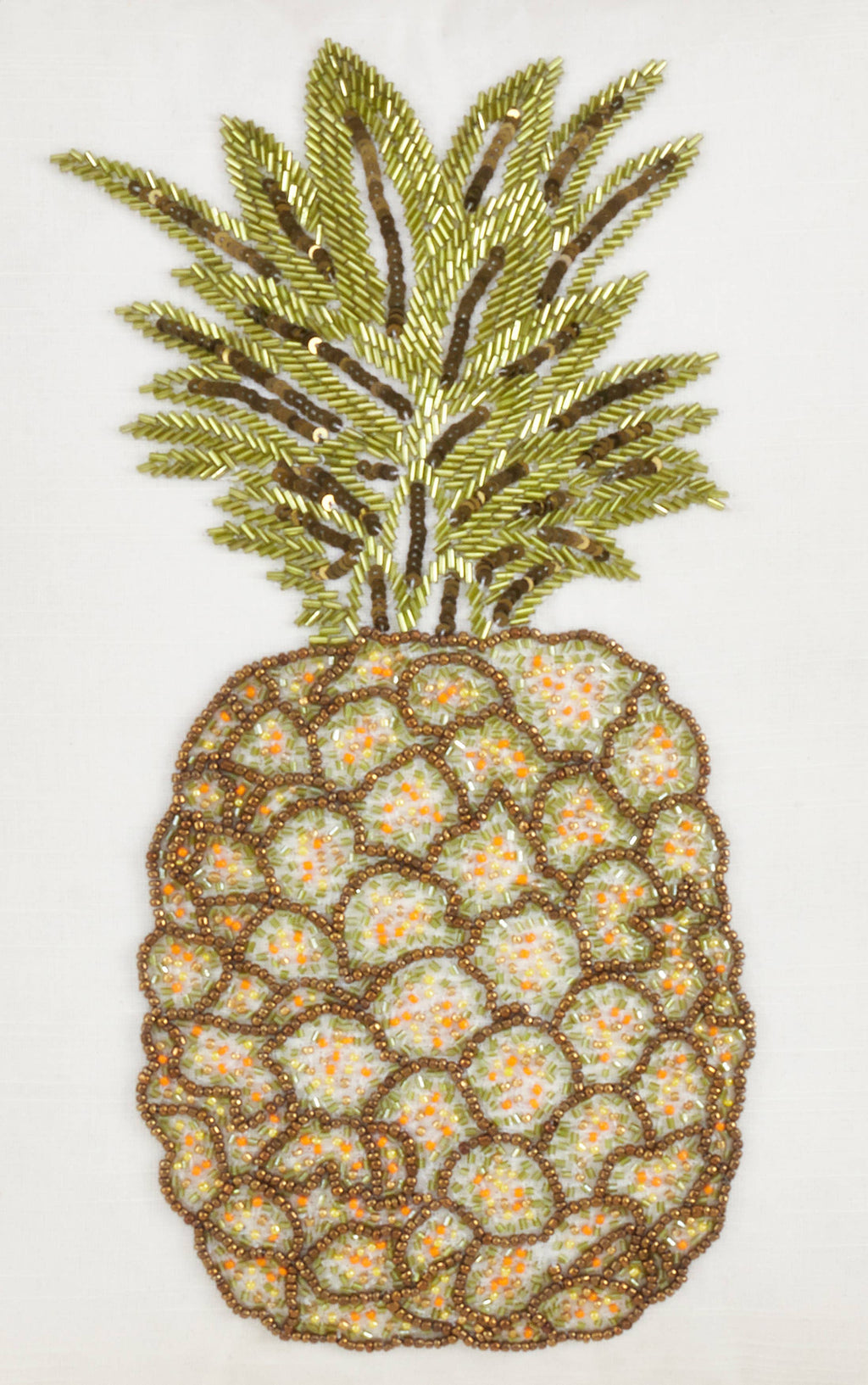 Beaded Pineapple Pillow - Poly Filled