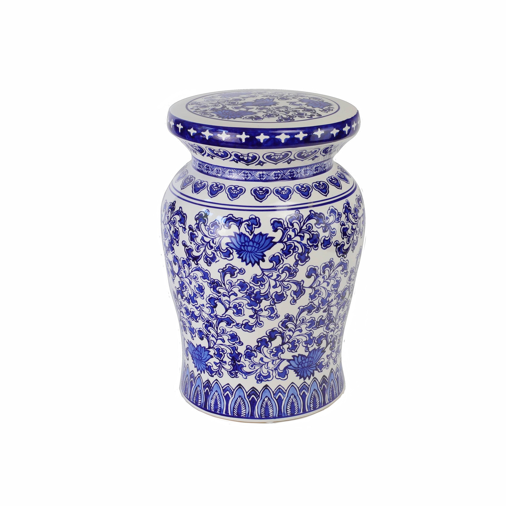 Blue Garden Lotus Podium Stools