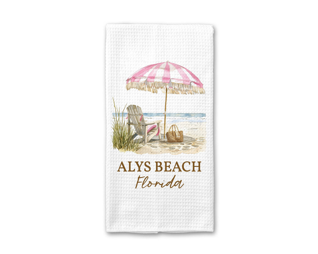 Custom Umbrella Beach Towel, Coastal Decor Customizable