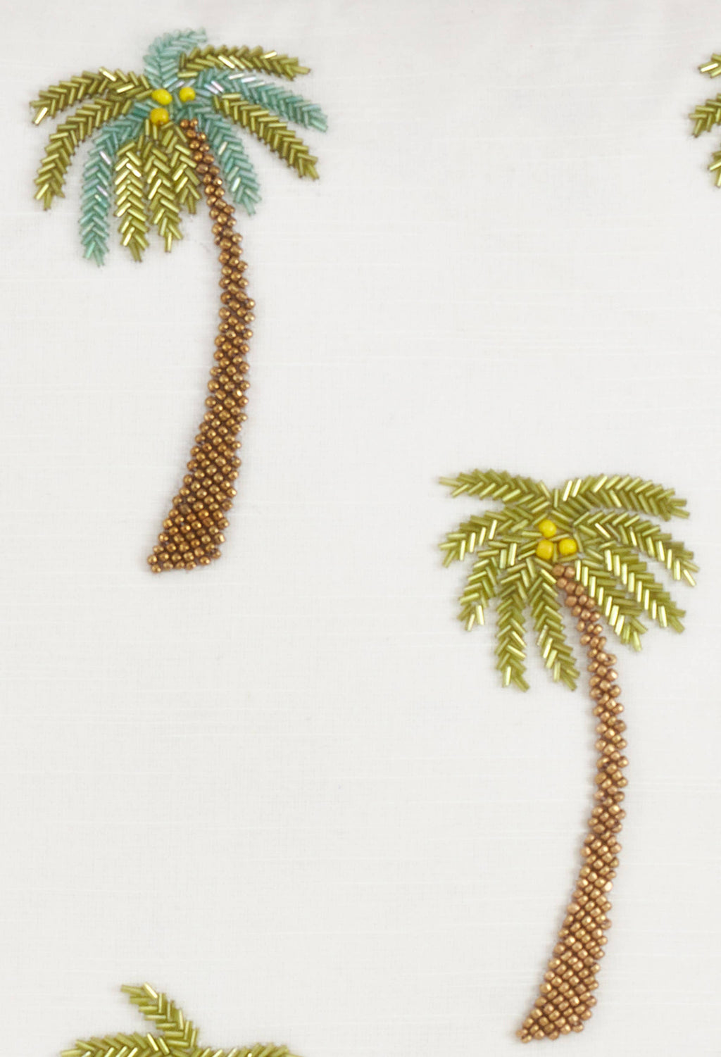 Beaded Palm Tree Pillow - Poly Filled