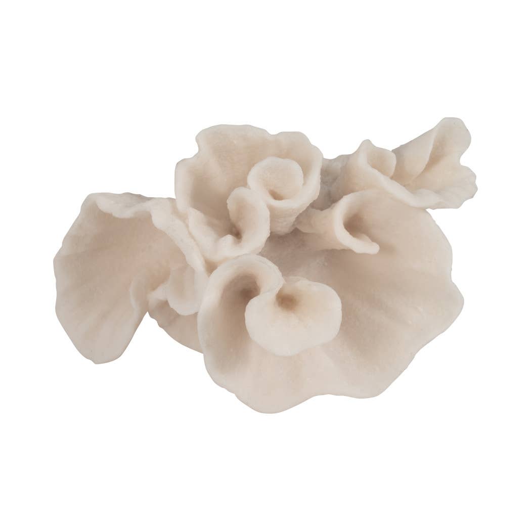 Decorative Figurine - Ivory Resin Coastal Coral, 8 in.