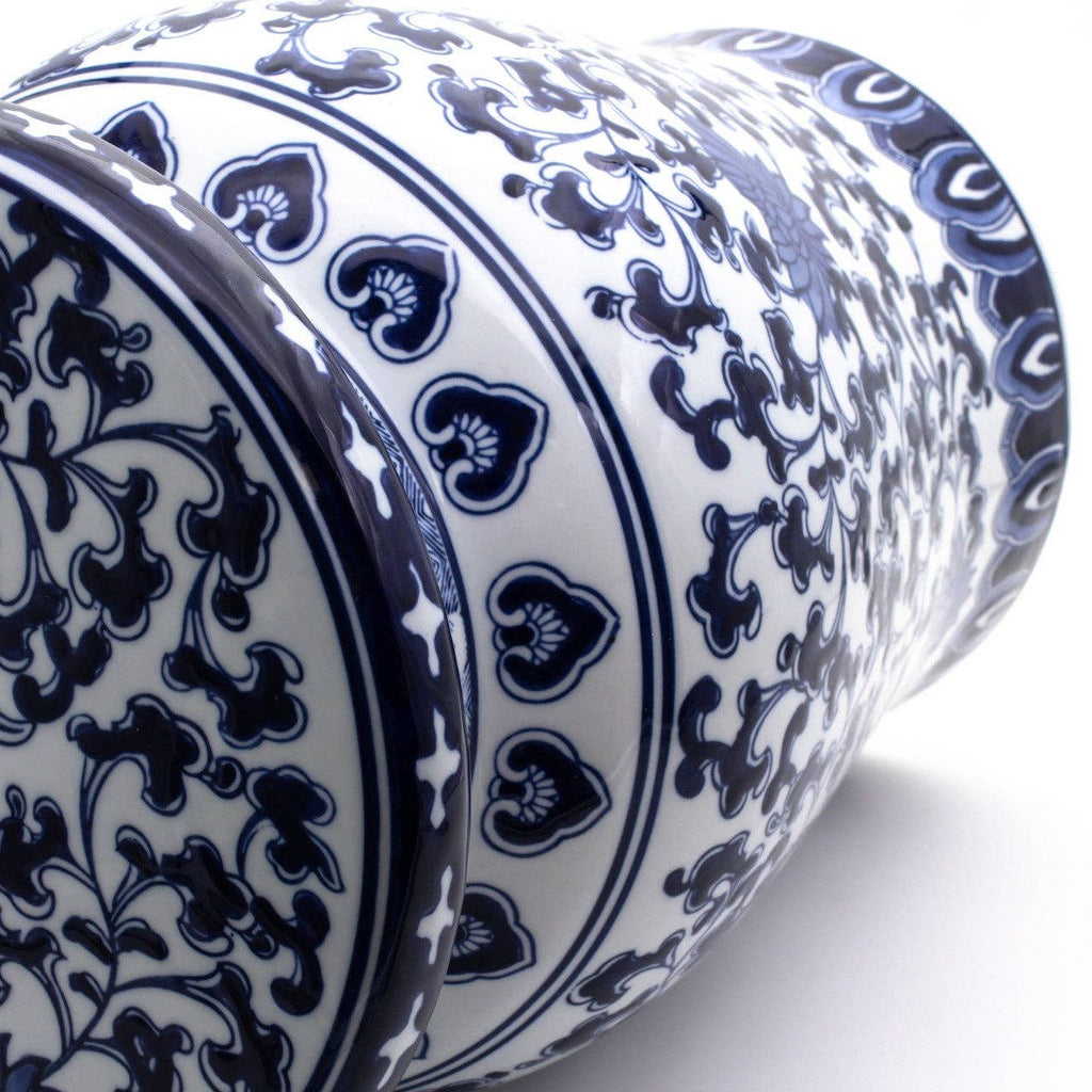 Blue Garden Lotus Podium Stools