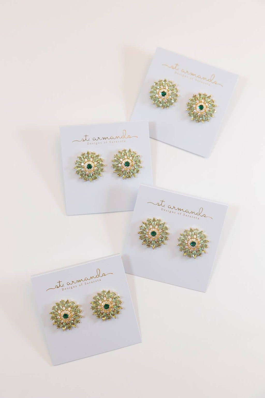 Dahlia Bloom Crystal Statement Studs