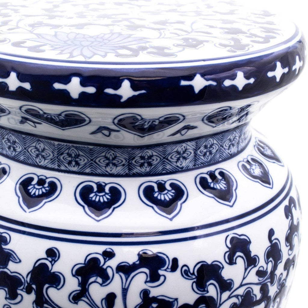 Blue Garden Lotus Podium Stools