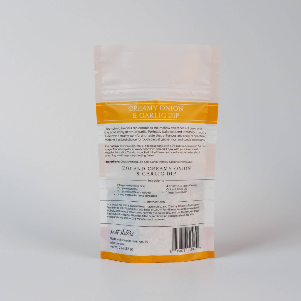 Dip Seasoning Mix - Creamy Onion & Garlic - Packaged Weights