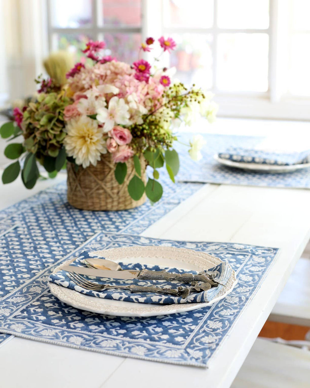 Table Runner, Charlotte Indigo