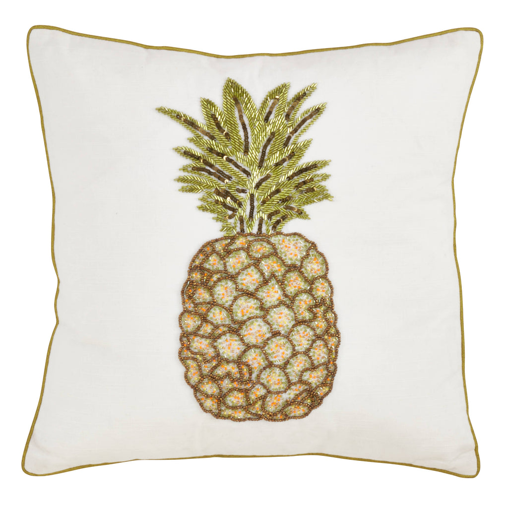 Beaded Pineapple Pillow - Poly Filled
