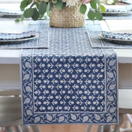 Table Runner, Charlotte Indigo