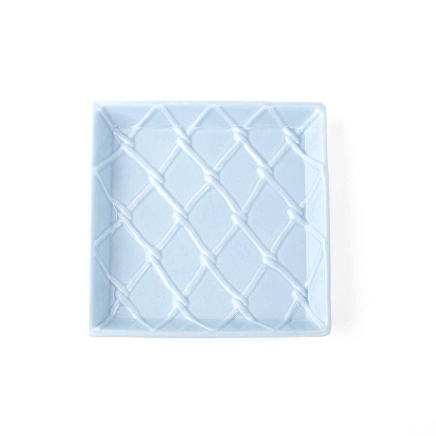 Light Blue Textured Beverage Napkin Tray