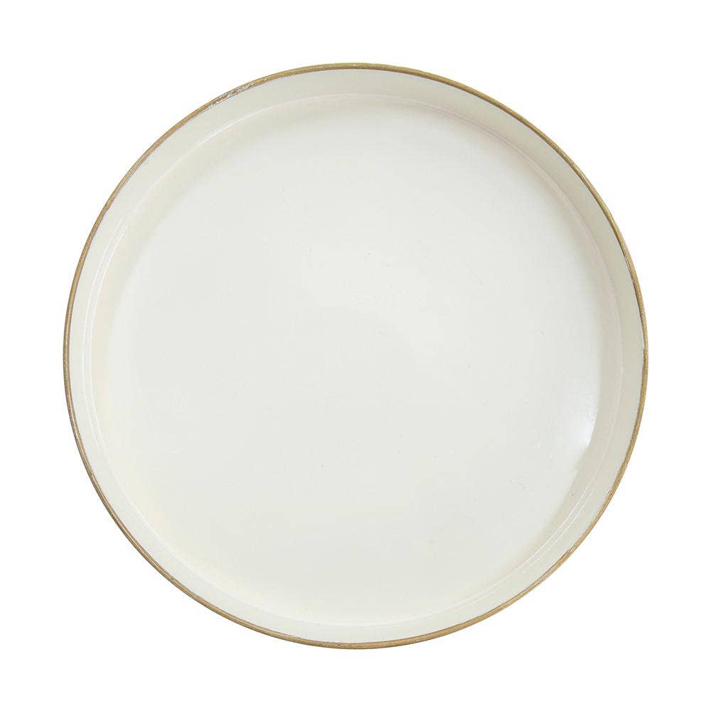 D10" Mimosa Round Tray - White