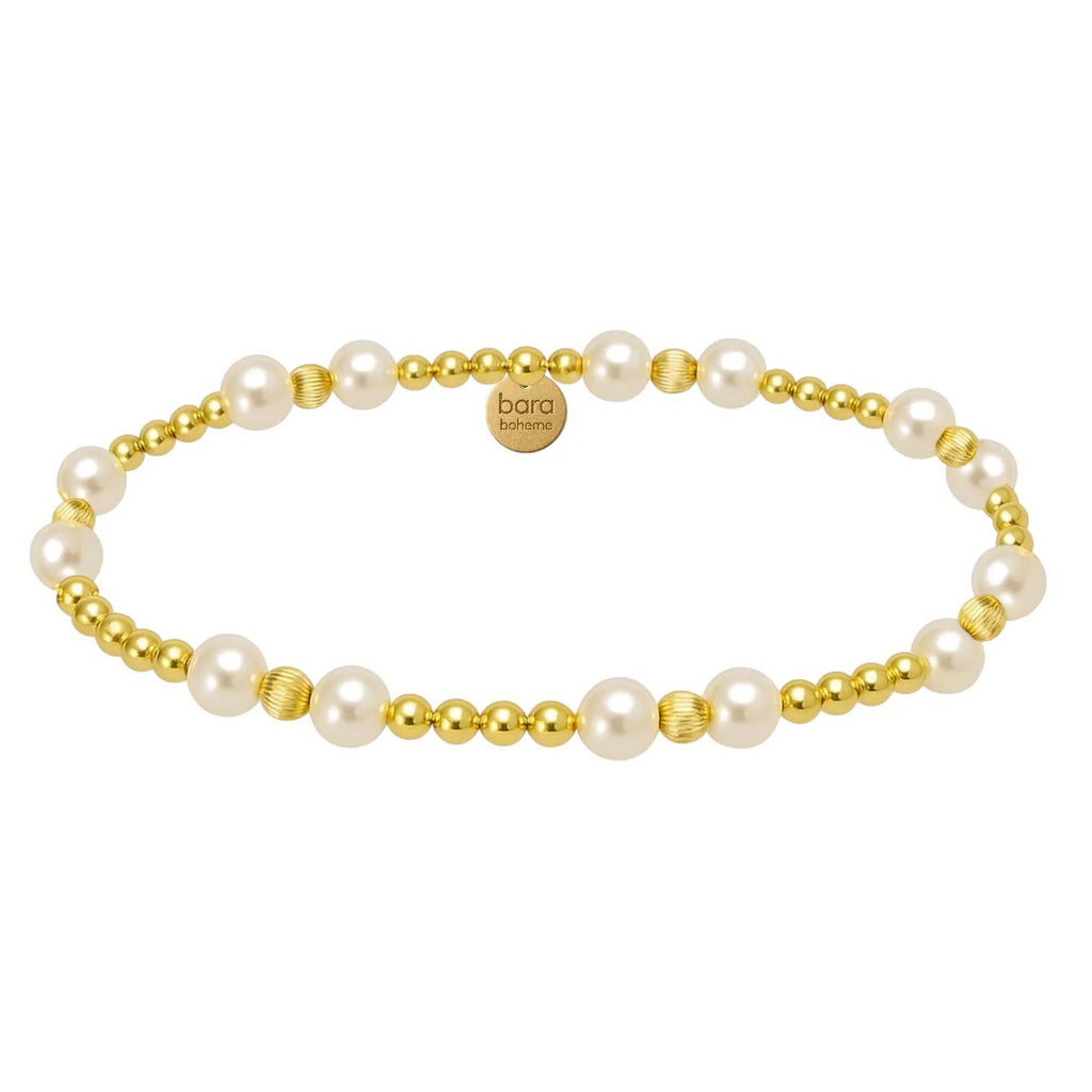 Kimberly | Gold Filled Beaded Bracelet with Pearls