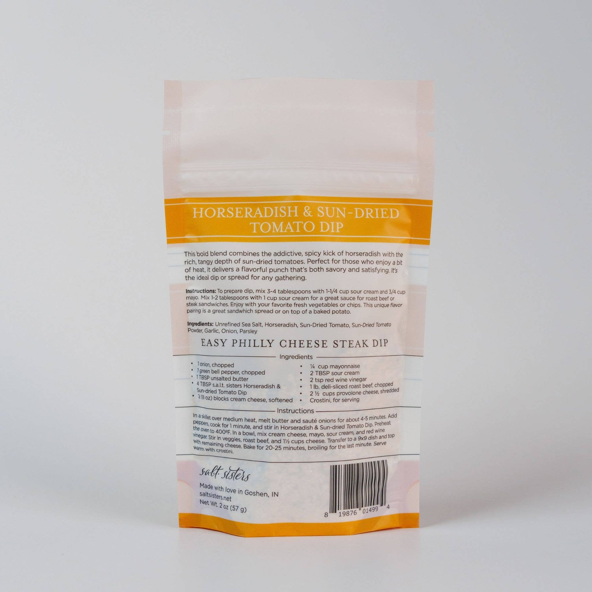 Dip Mix - Horseradish & Sun-Dried Tomato - Packaged Weights