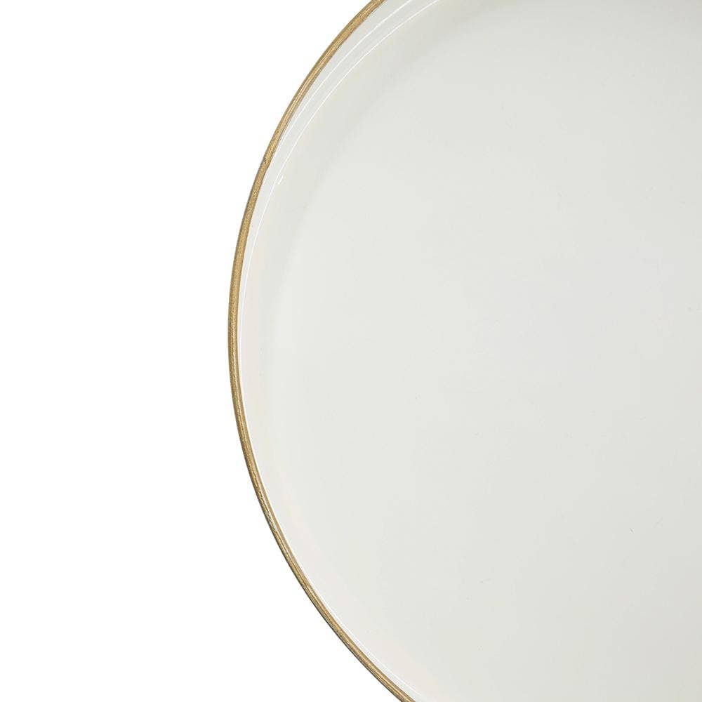 D10" Mimosa Round Tray - White