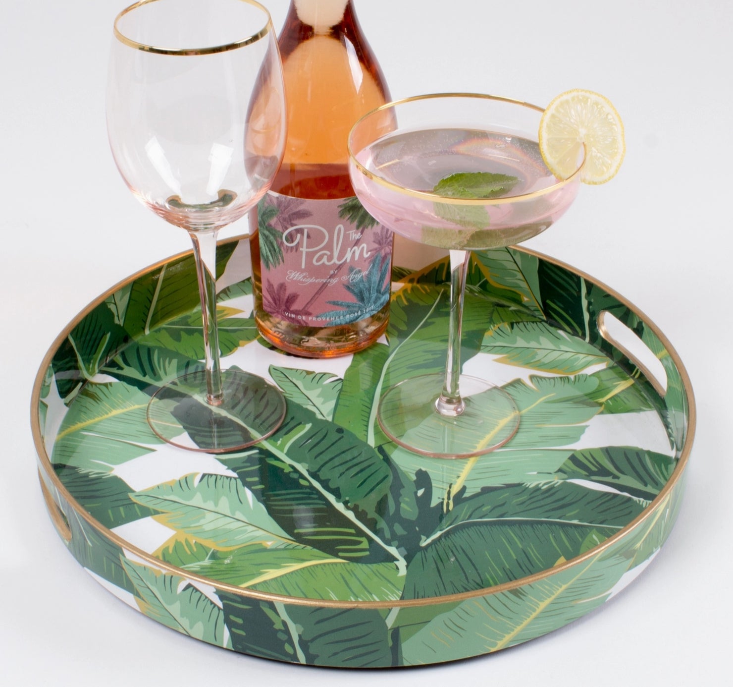 Banana Leaf Round Tray