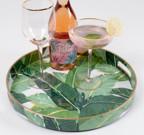 Banana Leaf Round Tray