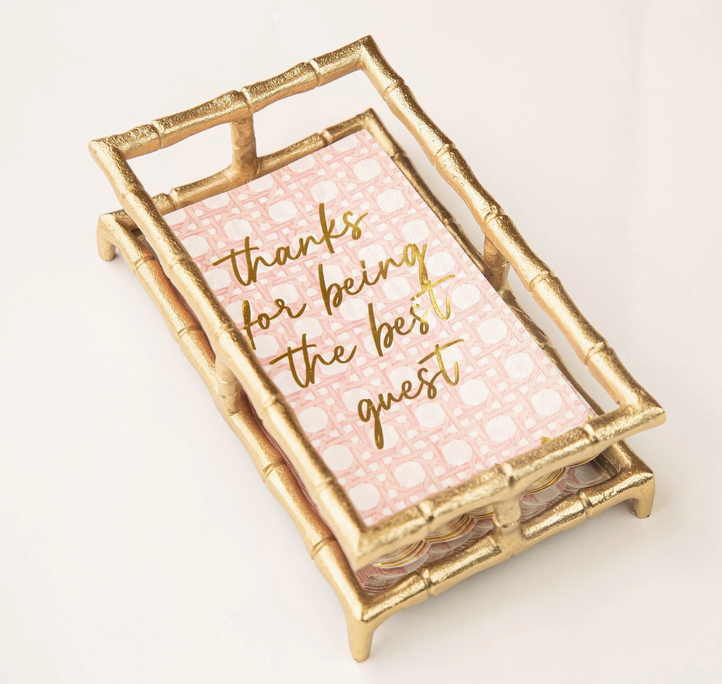 Gold Bamboo Guest Towel Holder