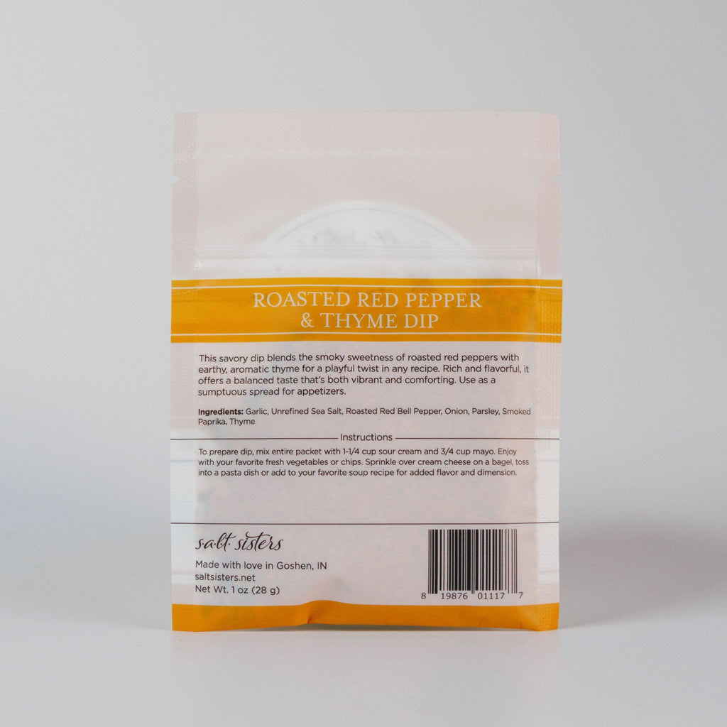 Dip Mix - Roasted Red Pepper & Thyme - Packaged Weights