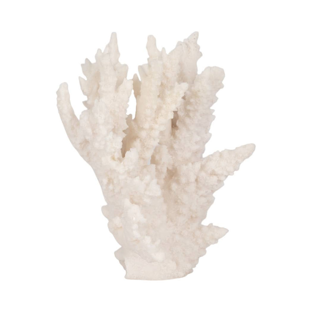 White 10 in. Resin Novelty Coastal Coral Reef Figurine