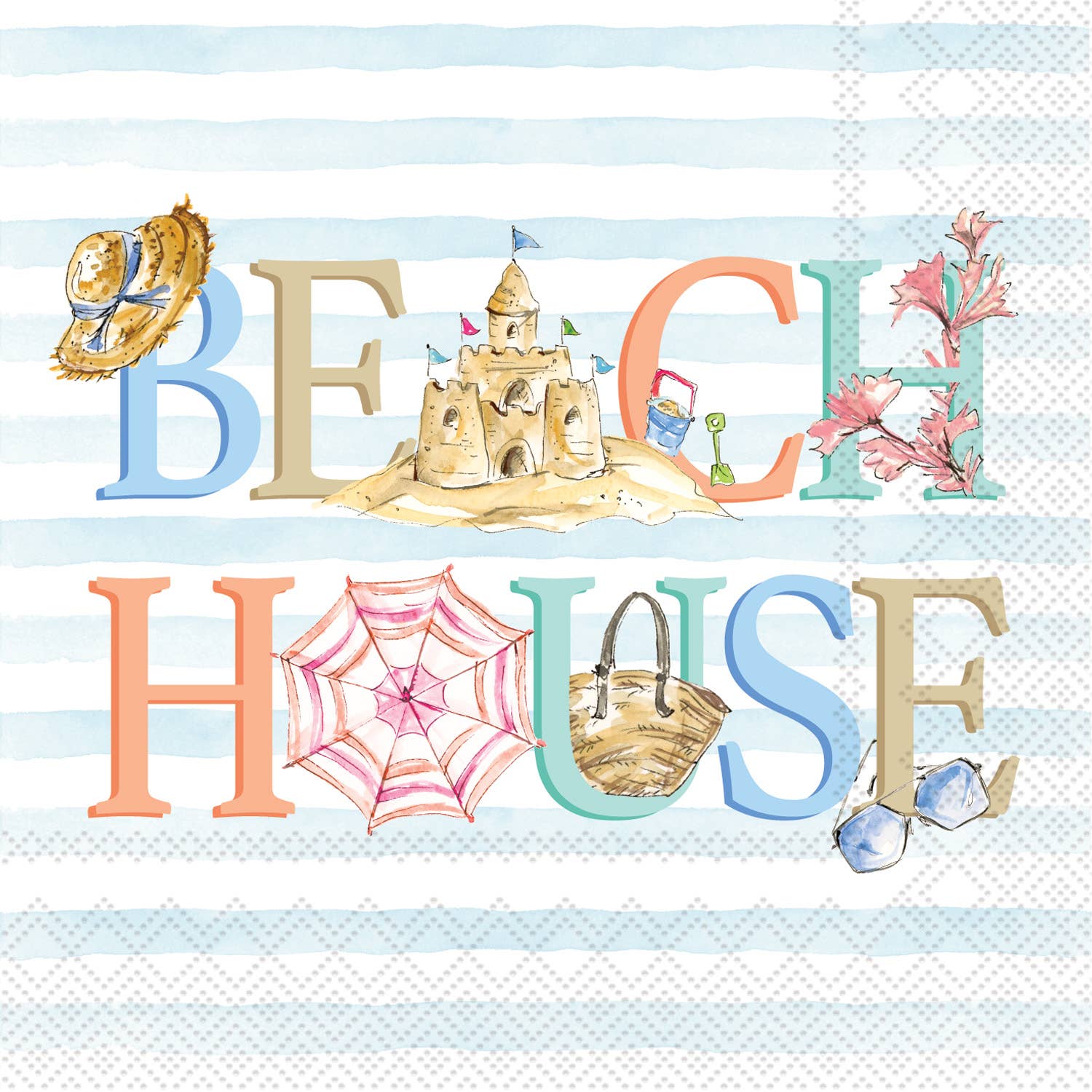 Paper Cocktail Napkins 20 Ct Beach House Rosanne Beck