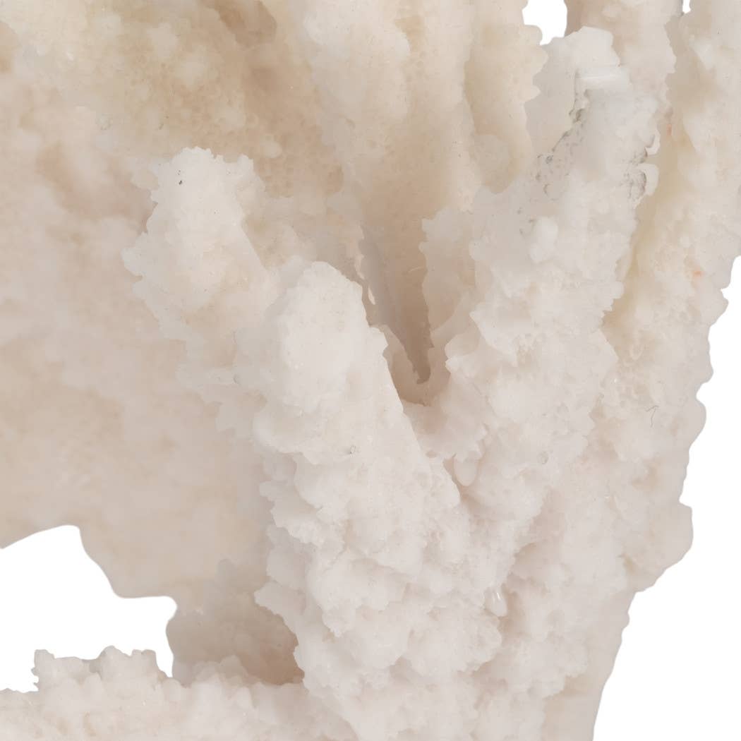 White 10 in. Resin Novelty Coastal Coral Reef Figurine