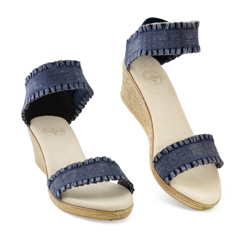 Spring26 Mana - Ruffle Wrap Tall Espadrille Wedge