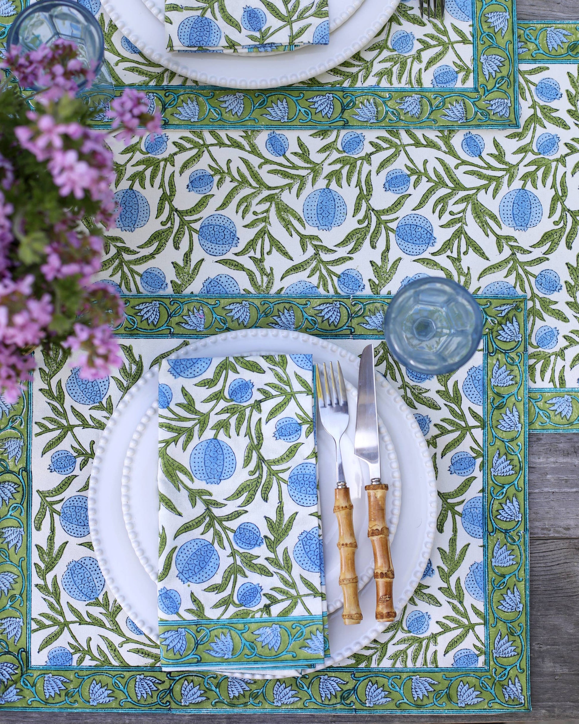 Napkin Pomegranate Blue, Set of 4