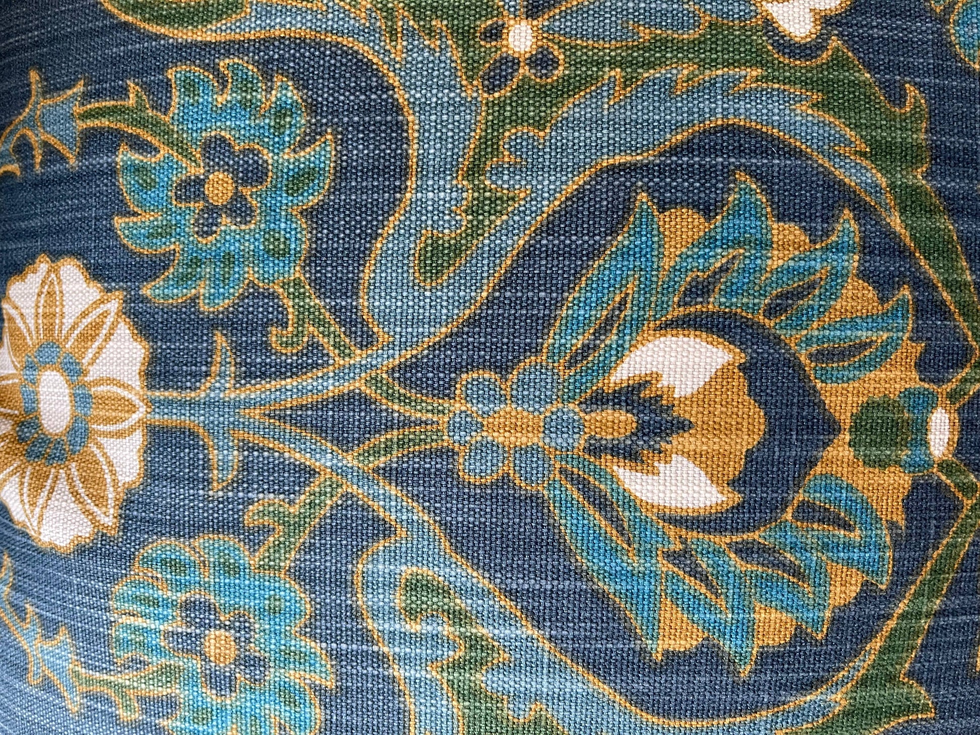 Floral Throw Pillow with Feather Insert      