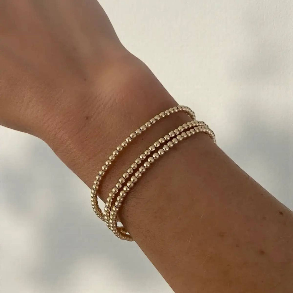 Classic 3MM | Gold Filled Beaded Bracelet