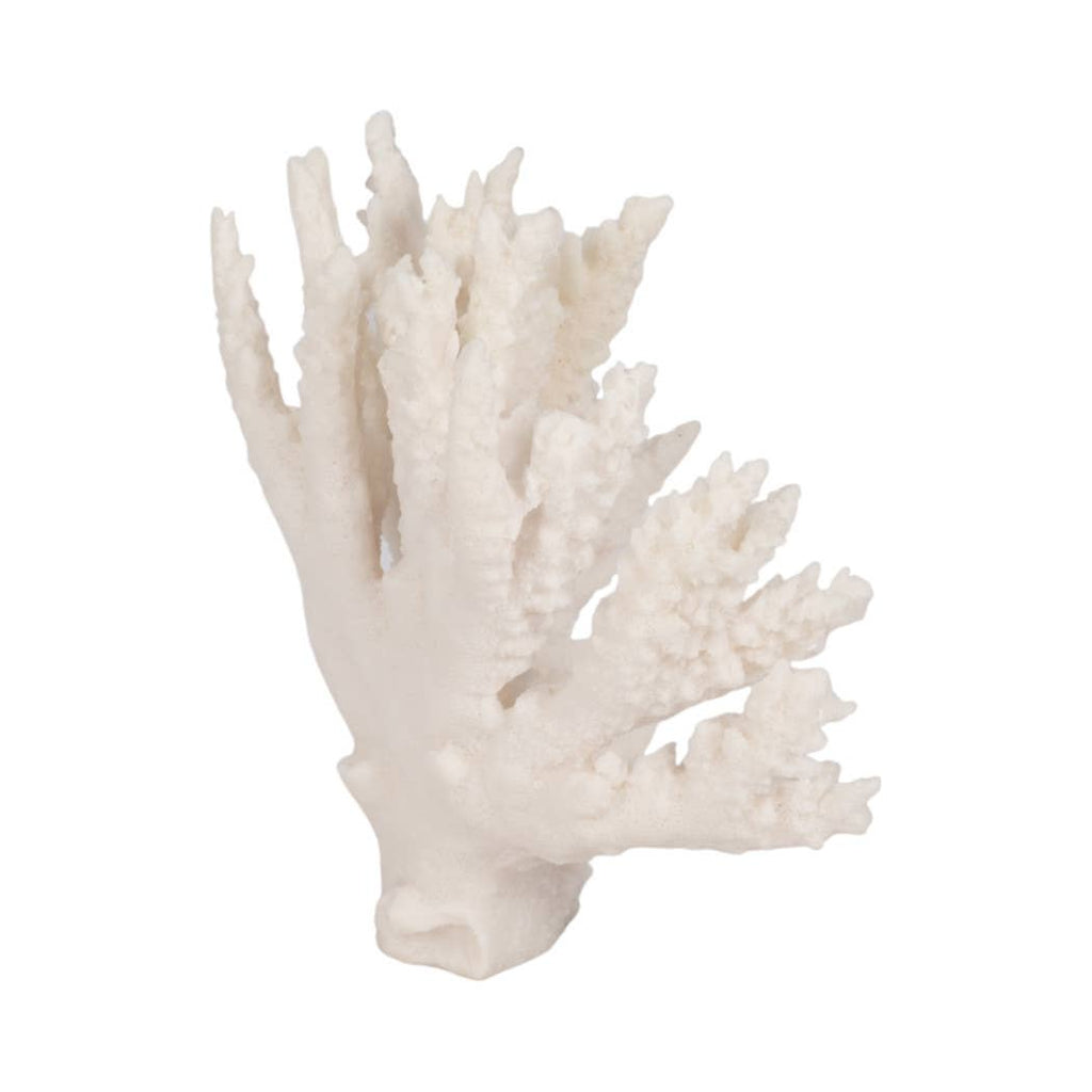 White 10 in. Resin Novelty Coastal Coral Reef Figurine
