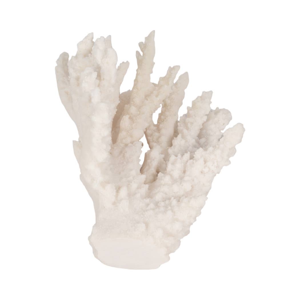 White 10 in. Resin Novelty Coastal Coral Reef Figurine