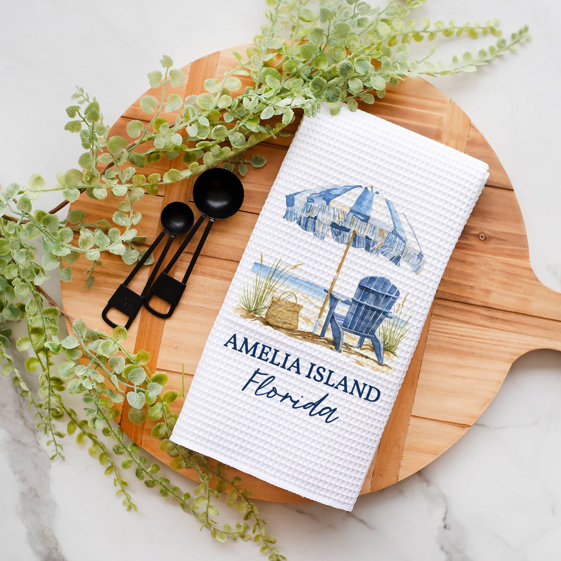 Custom Umbrella Beach Towel, Coastal Decor Customizable