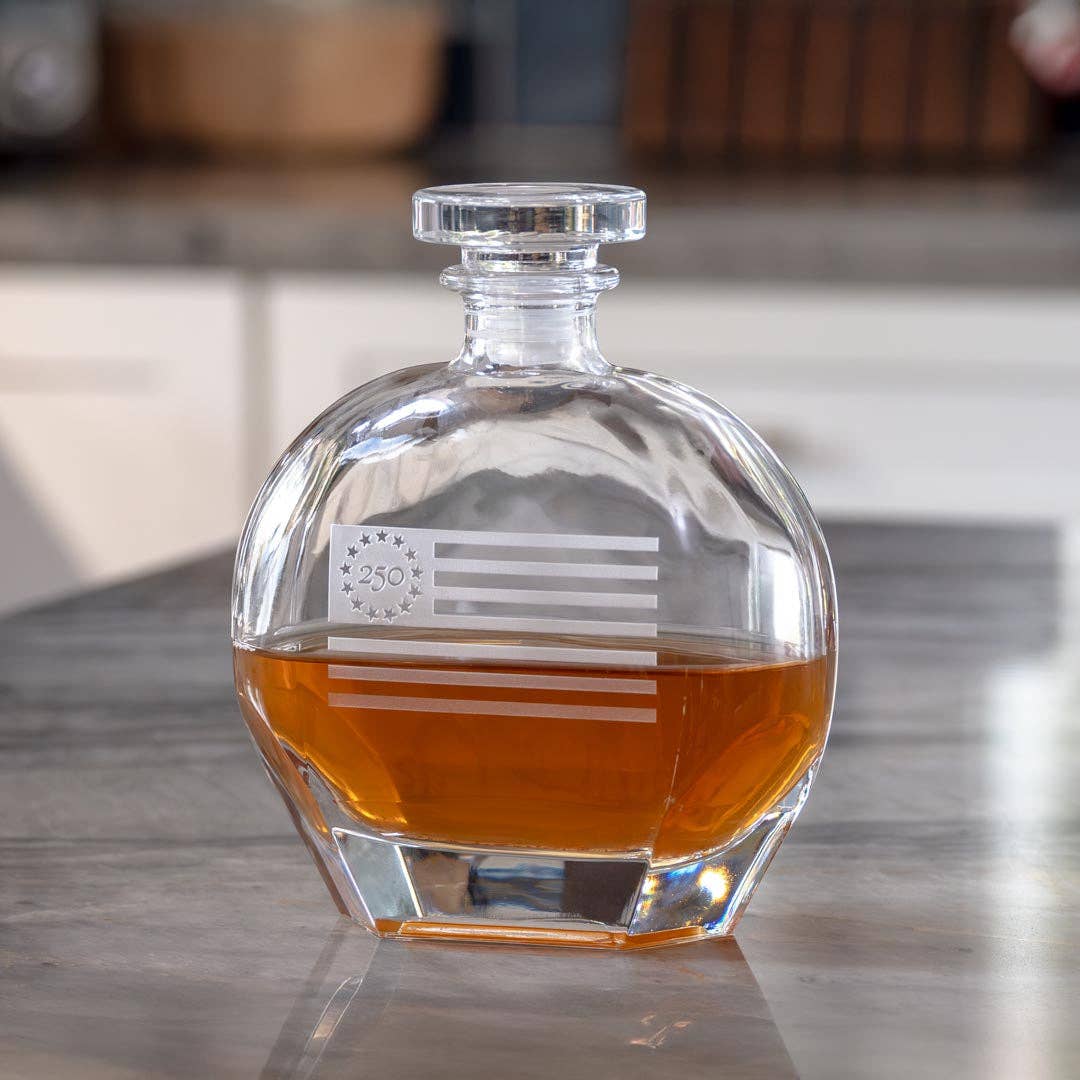 America250™ Betsy Ross Flag 23oz Whiskey Decanter