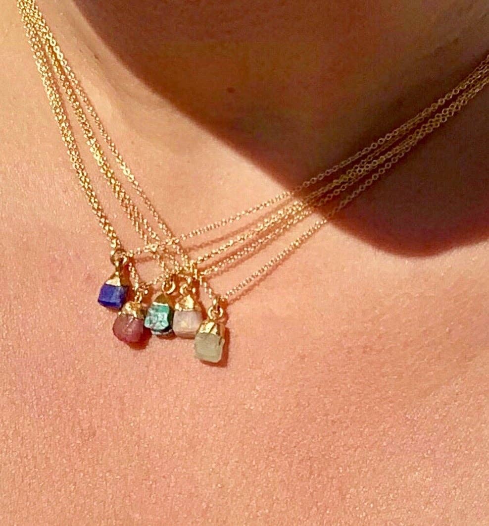 TINY STONE | Water-resistant Chunk GEM Necklace