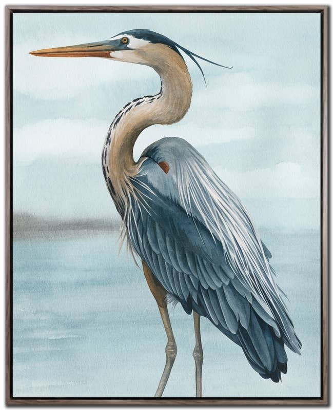 Back Bay Heron II Canvas Wall Art