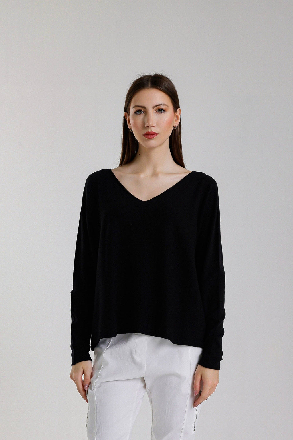 Tricia Seriously Soft V-Neck Sweater (BLS420)