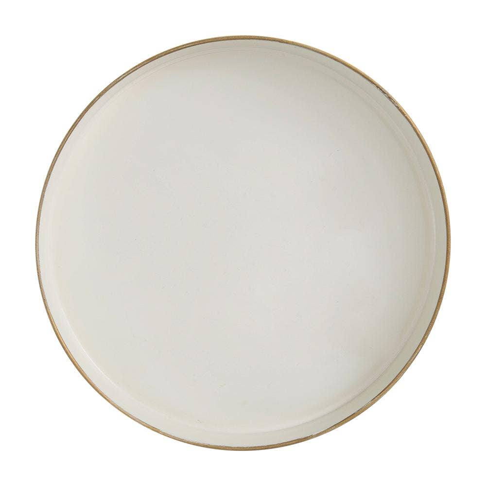 D10" Mimosa Round Tray - White