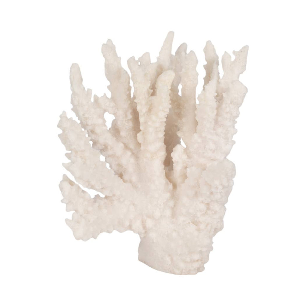 White 10 in. Resin Novelty Coastal Coral Reef Figurine