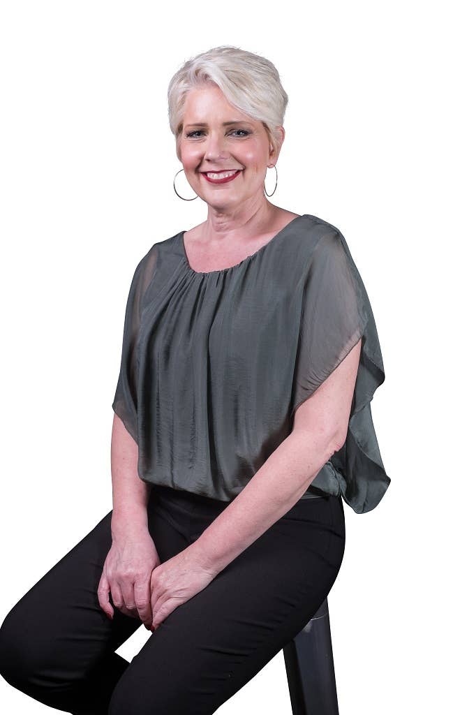 Aurora Flutter Fly Sleeve Silk Top w/ Band Bottom (BSS202)