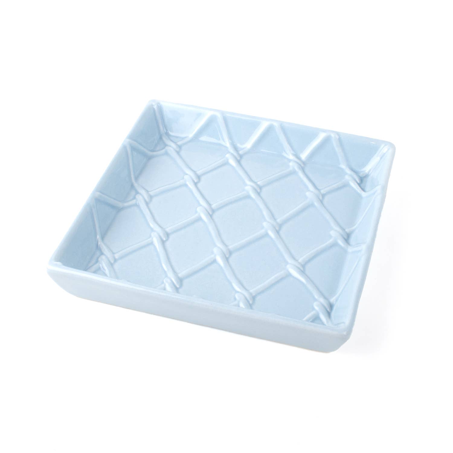 Light Blue Textured Beverage Napkin Tray