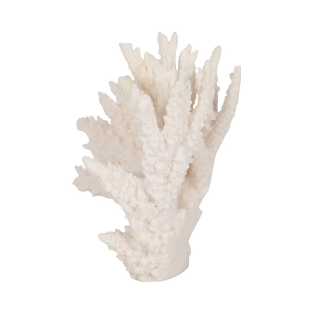White 10 in. Resin Novelty Coastal Coral Reef Figurine