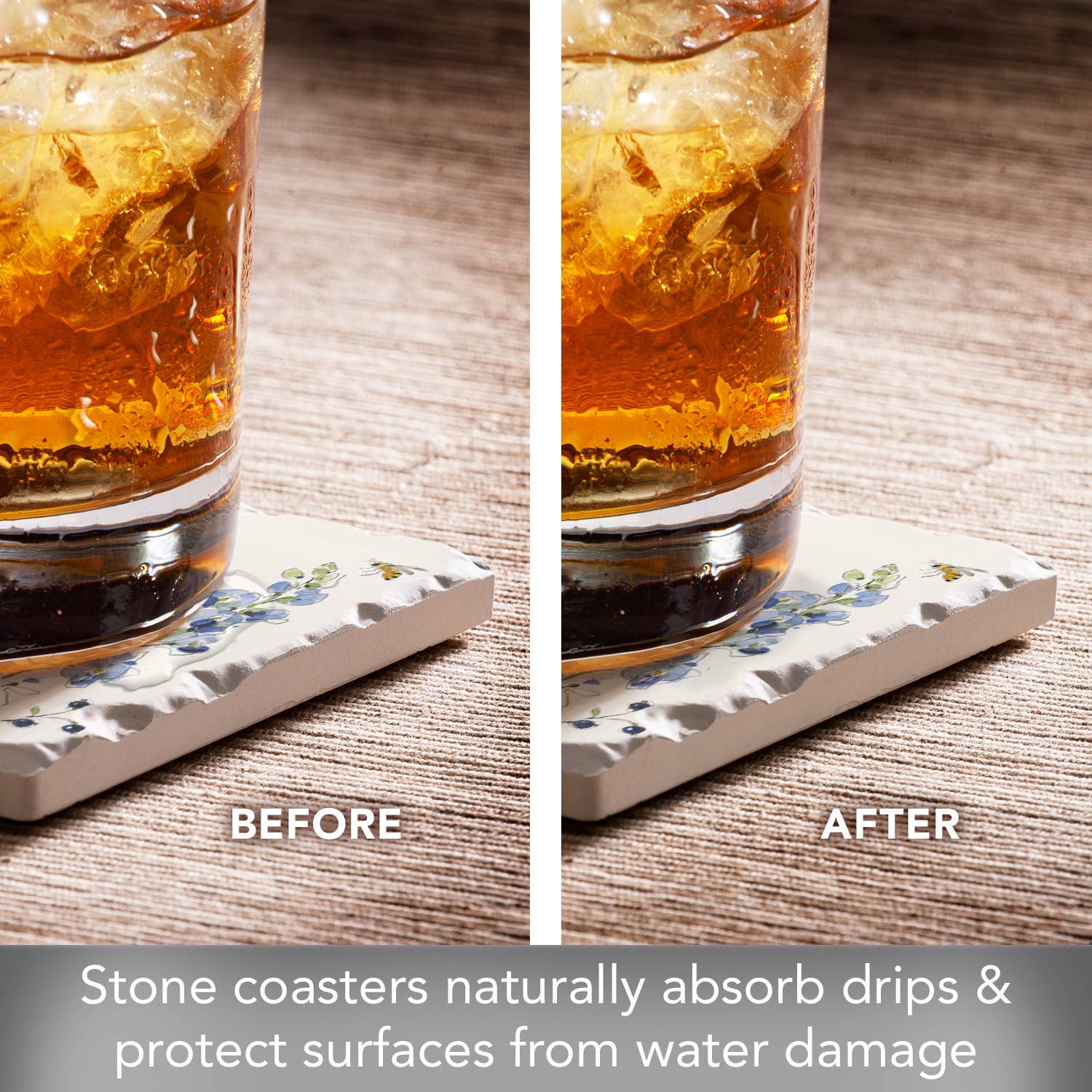 Name Drop Single Tumbled Tile Coaster-Seaside Egret