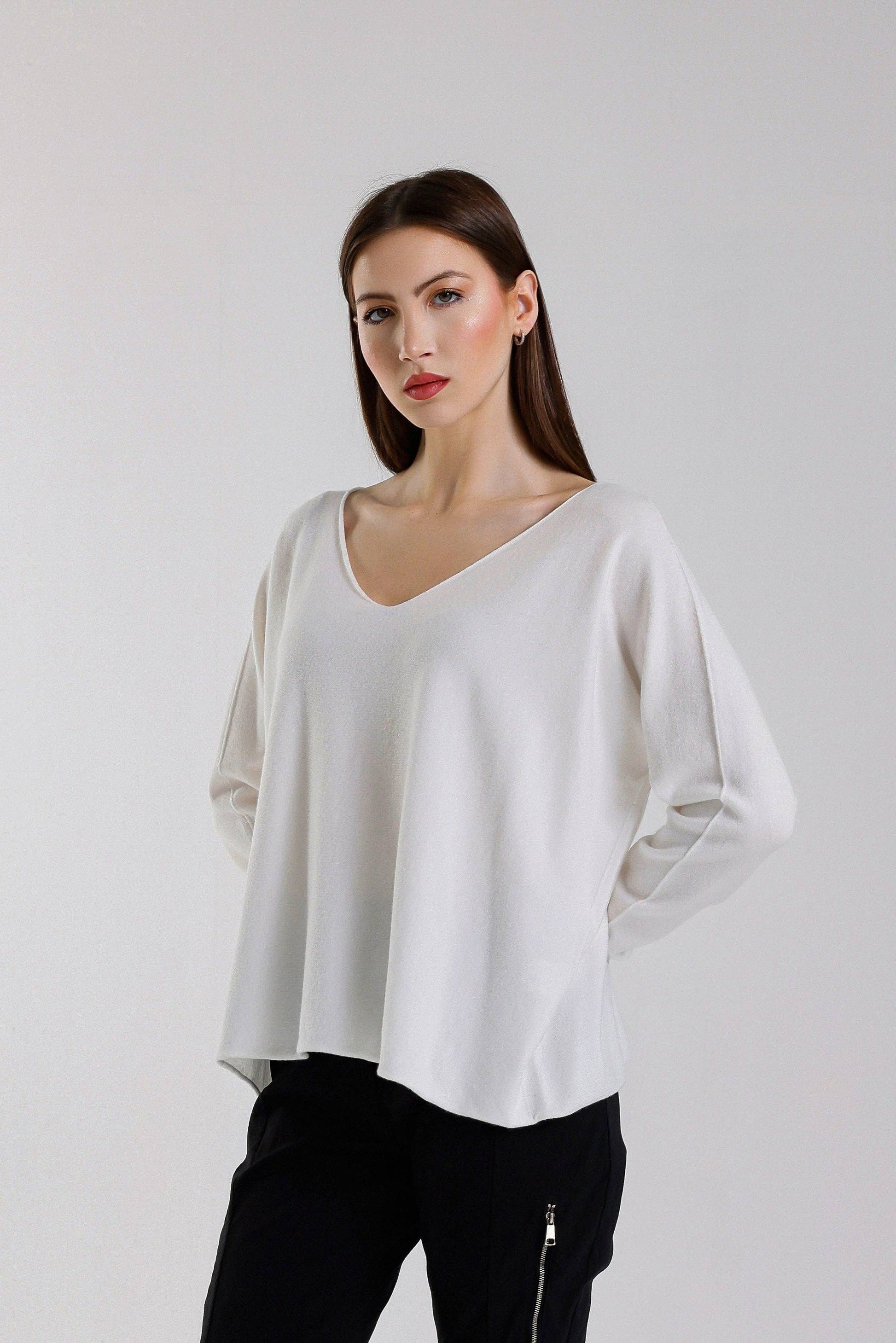Tricia Seriously Soft V-Neck Sweater (BLS420)